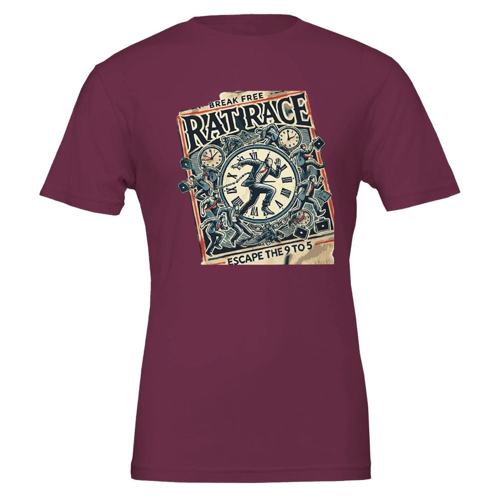 ESCAPE THE RACE Premium Unisex Crewneck T-shirt | Bella + Canvas 3001