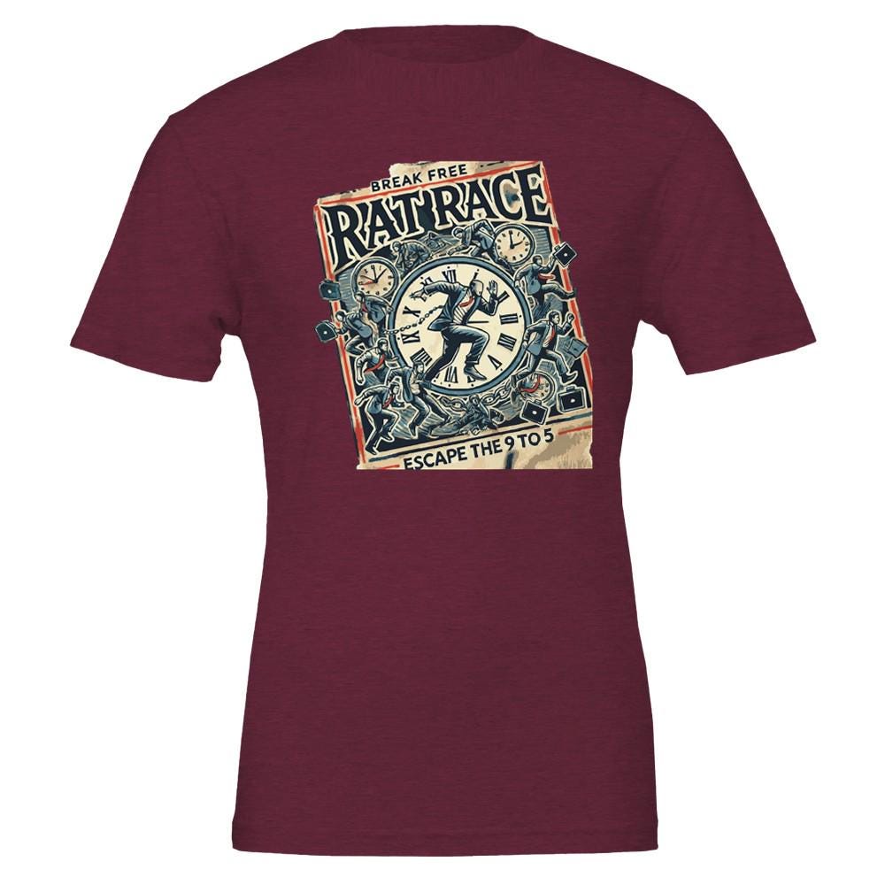ESCAPE THE RACE Premium Unisex Crewneck T-shirt | Bella + Canvas 3001
