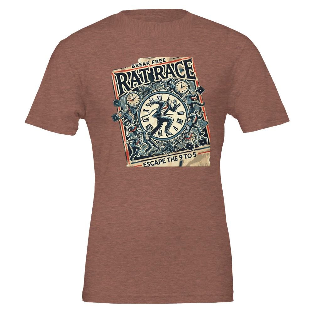 ESCAPE THE RACE Premium Unisex Crewneck T-shirt | Bella + Canvas 3001