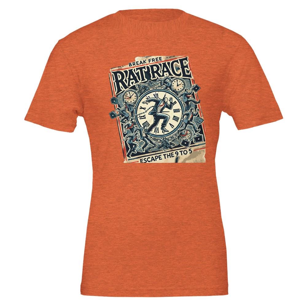 ESCAPE THE RACE Premium Unisex Crewneck T-shirt | Bella + Canvas 3001