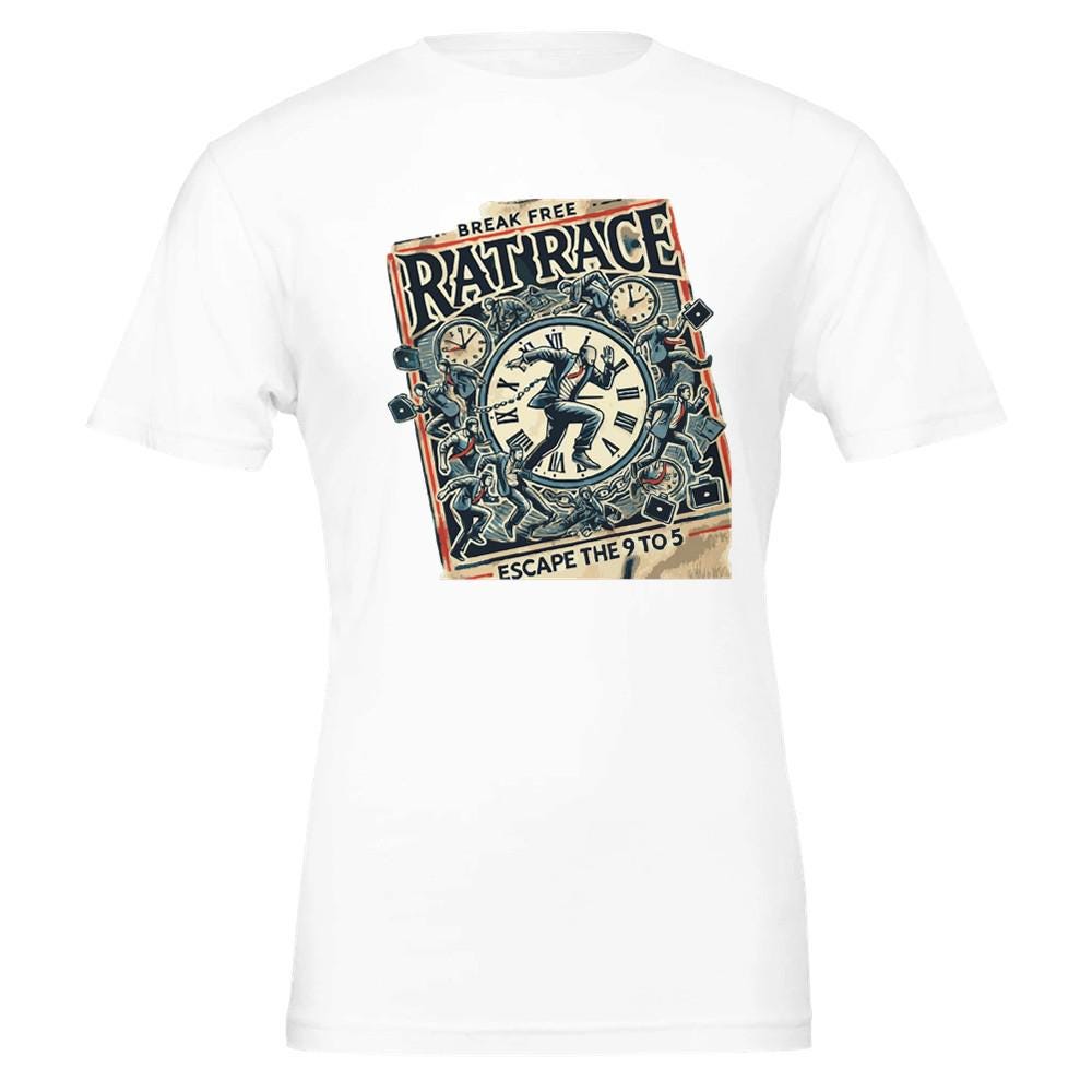 ESCAPE THE RACE Premium Unisex Crewneck T-shirt | Bella + Canvas 3001