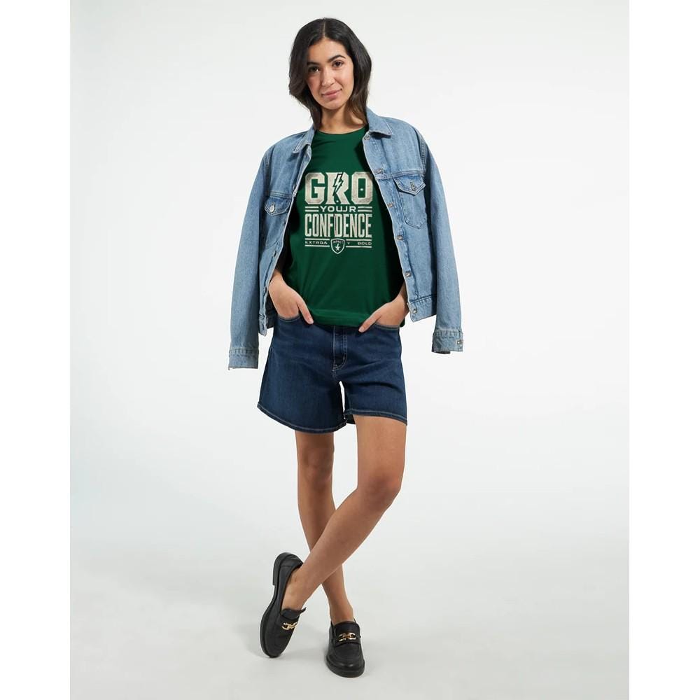 GRO YOUR CONFIDENCE Crewneck T-shirt | Bella + Canvas 3001