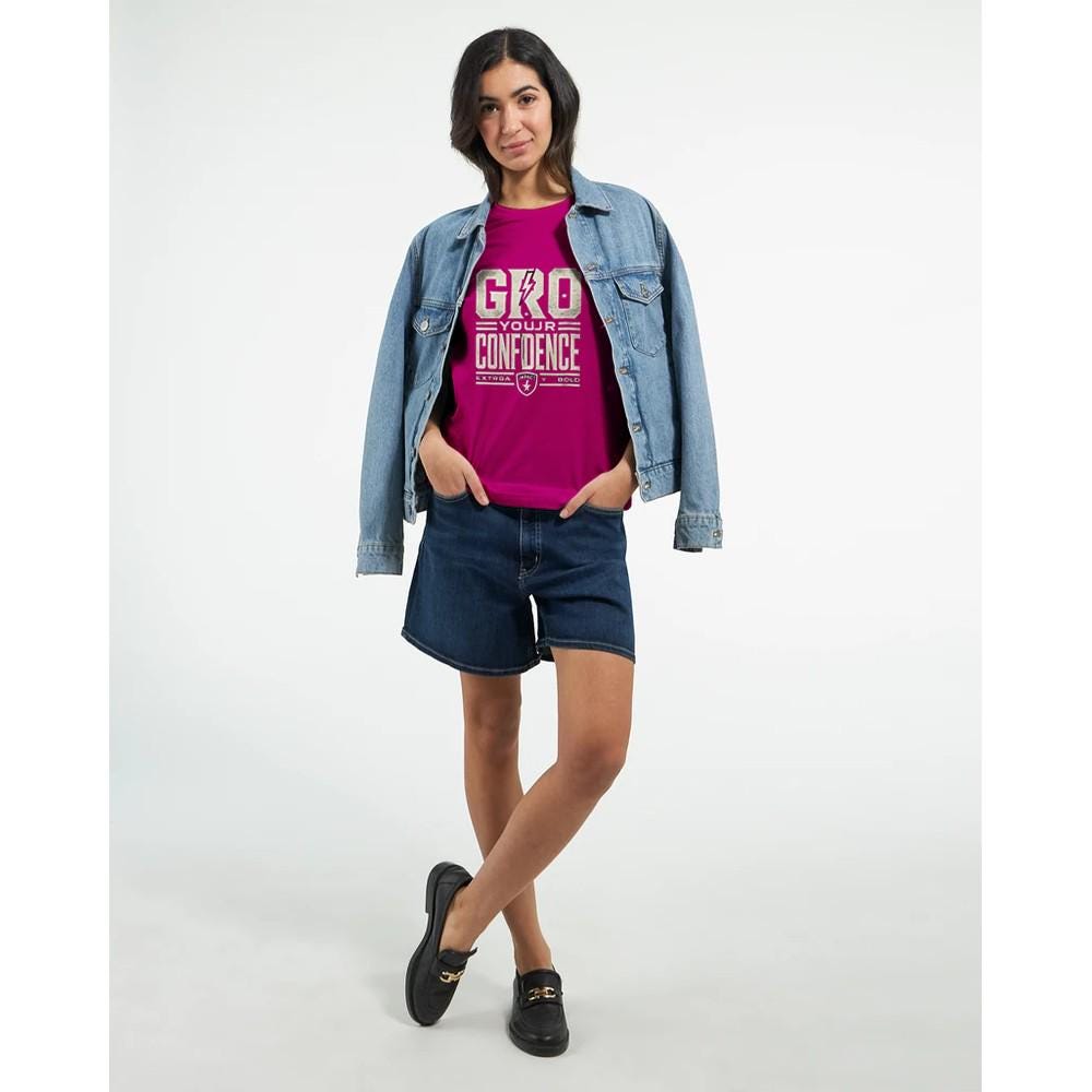 GRO YOUR CONFIDENCE Crewneck T-shirt | Bella + Canvas 3001