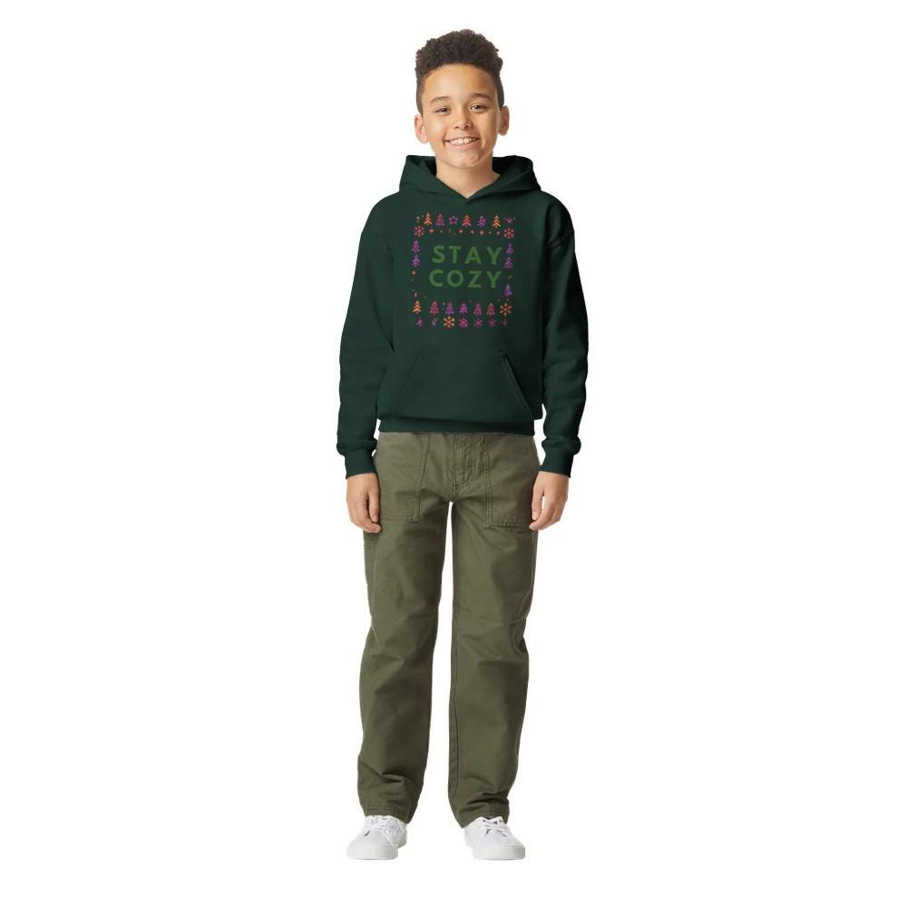 STAY COZY Midweight Fleece Youth Hoodie | Gildan SF500B