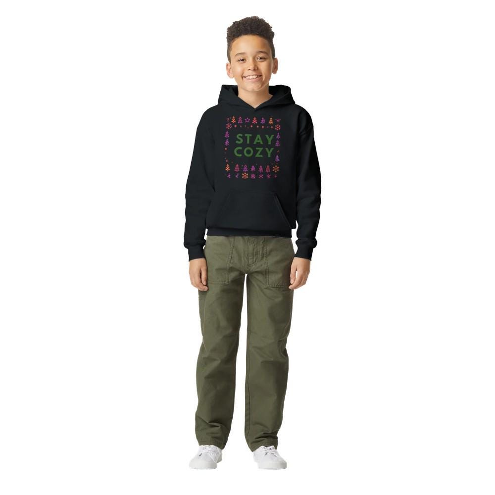 STAY COZY Midweight Fleece Youth Hoodie | Gildan SF500B