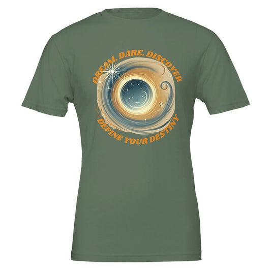 DREAM.DARE.DISCOVER Premium Unisex Crewneck T-shirt | Bella + Canvas 3001
