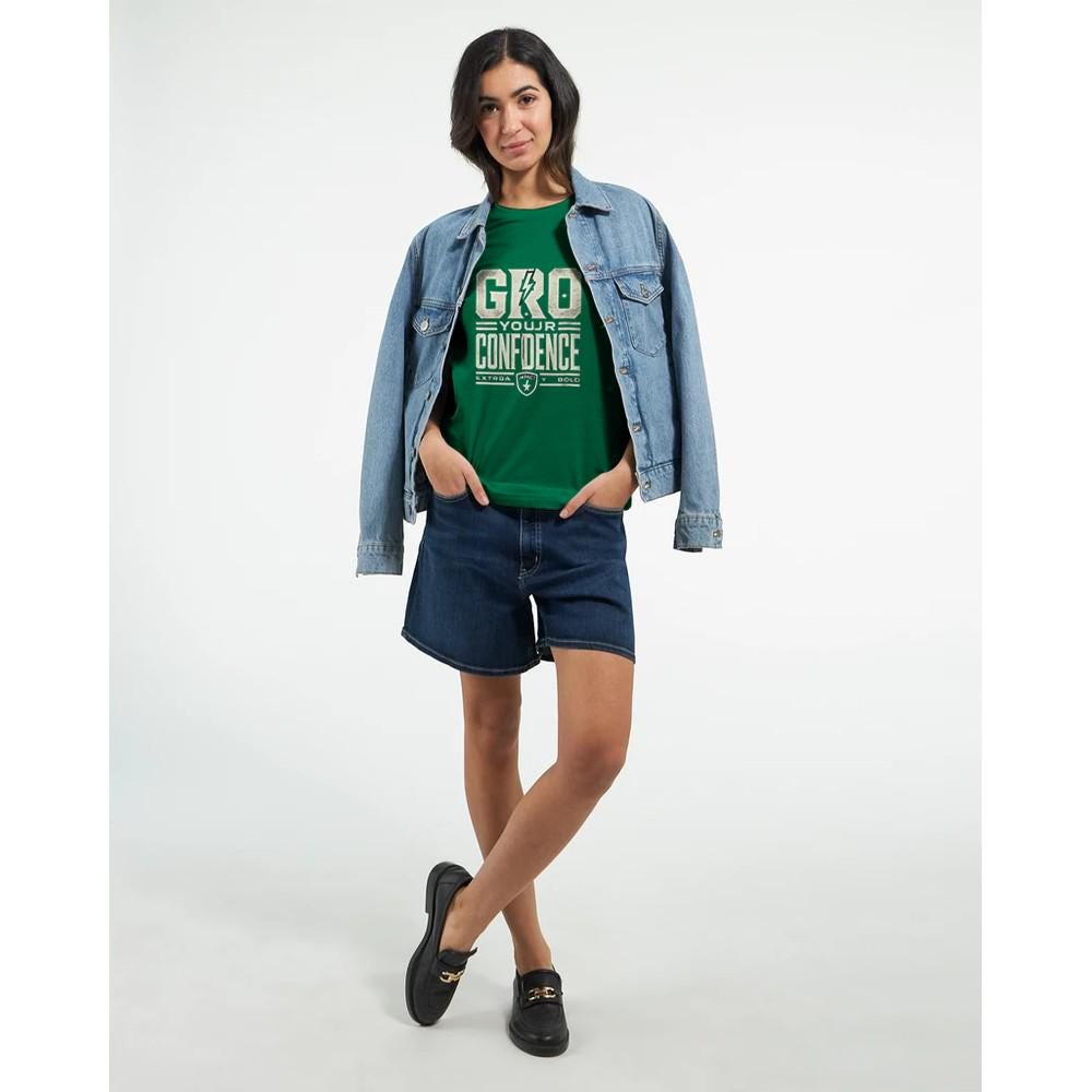 GRO YOUR CONFIDENCE Crewneck T-shirt | Bella + Canvas 3001