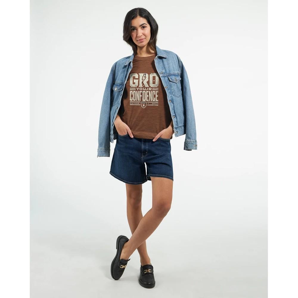GRO YOUR CONFIDENCE Crewneck T-shirt | Bella + Canvas 3001