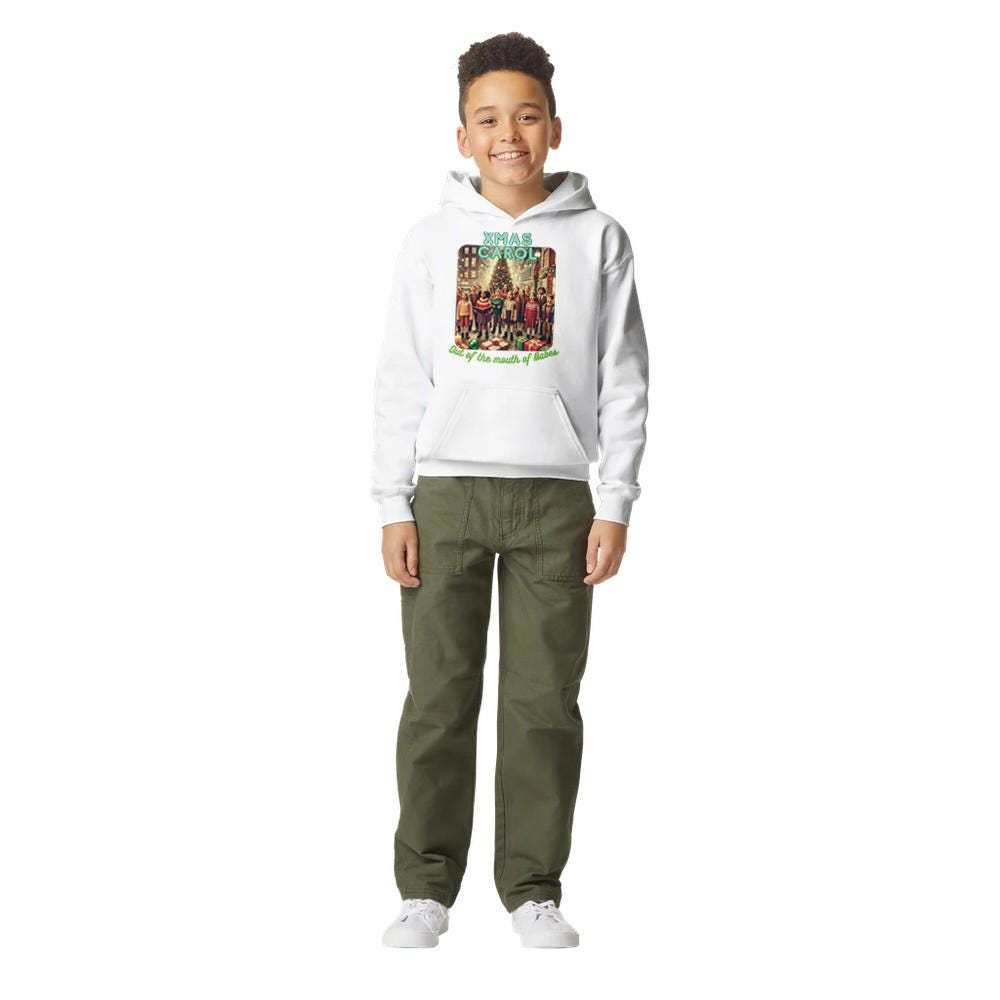 XMAS CAROL Midweight Fleece Youth Hoodie | Gildan SF500B