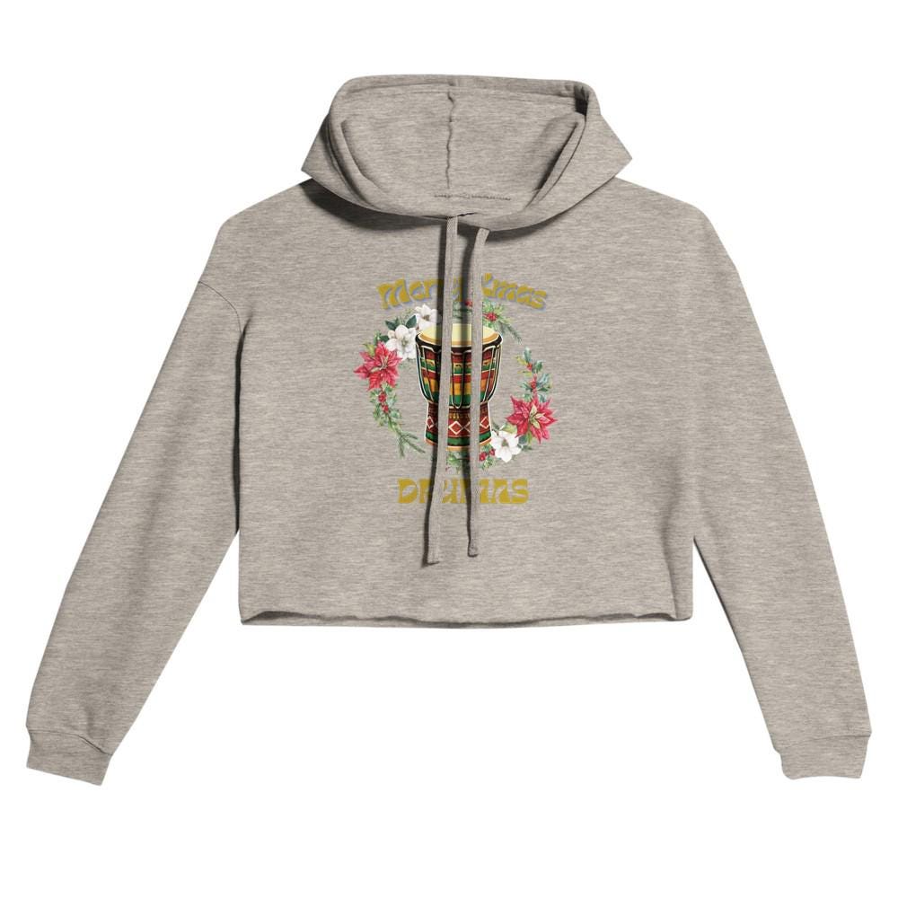 DRUMAS Cropped Hoodie - Chic Raw Hem, Cozy & Stylish Women's Hooded Sweatshirt