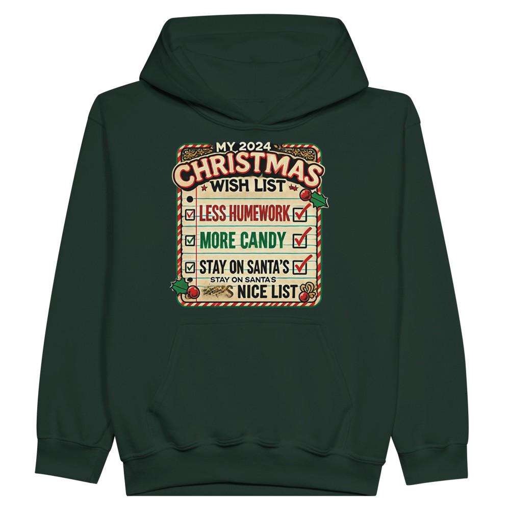 Santa Nice List Hoodie - Cozy Holiday Sweatshirt - Eco-Friendly Gift for Christmas