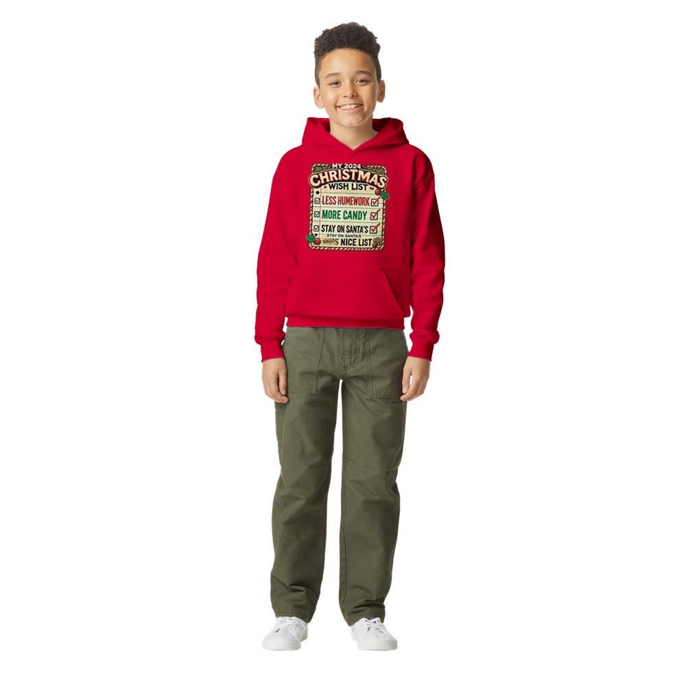 Santa Nice List Hoodie - Cozy Holiday Sweatshirt - Eco-Friendly Gift for Christmas