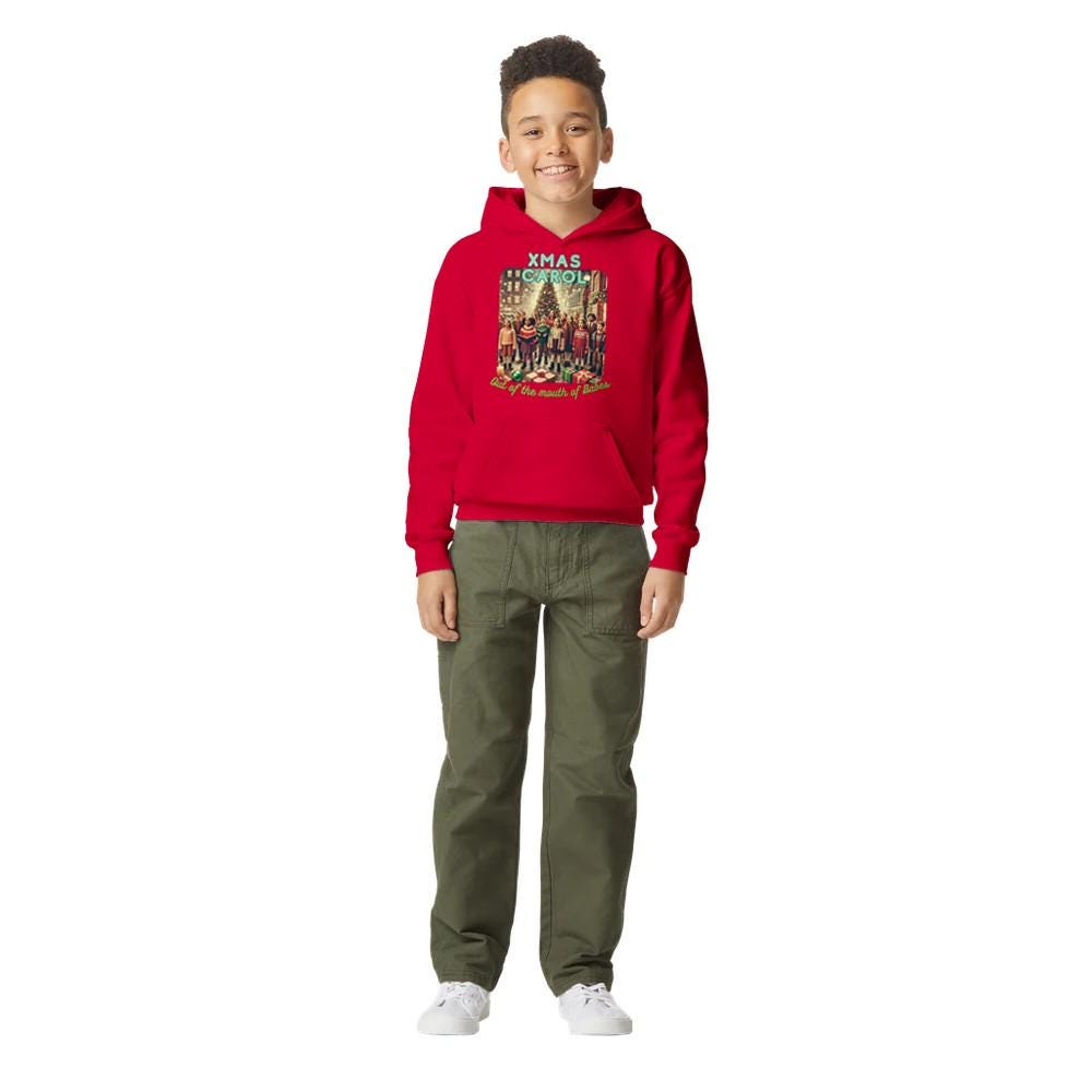 XMAS CAROL Midweight Fleece Youth Hoodie | Gildan SF500B
