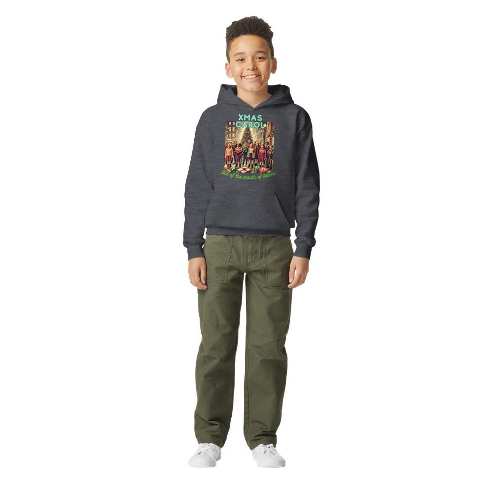XMAS CAROL Midweight Fleece Youth Hoodie | Gildan SF500B