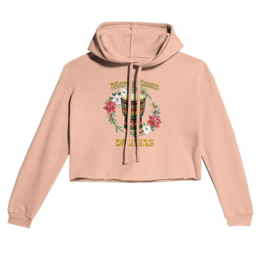 DRUMAS Cropped Hoodie - Chic Raw Hem, Cozy & Stylish Women's Hooded Sweatshirt