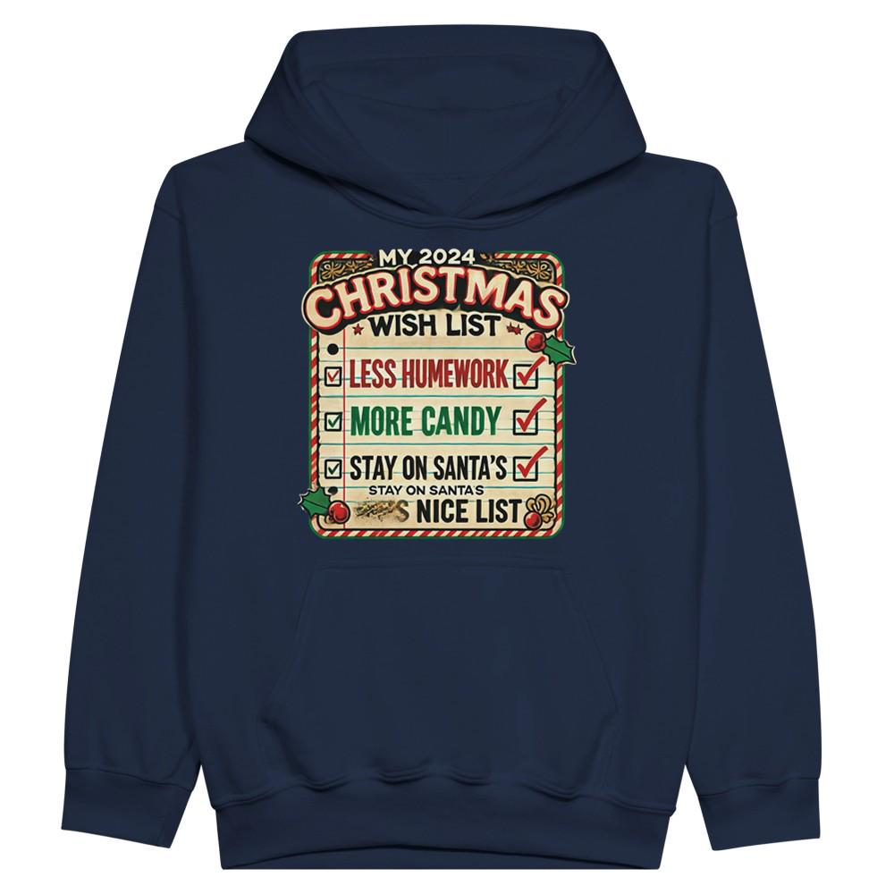 Santa Nice List Hoodie - Cozy Holiday Sweatshirt - Eco-Friendly Gift for Christmas
