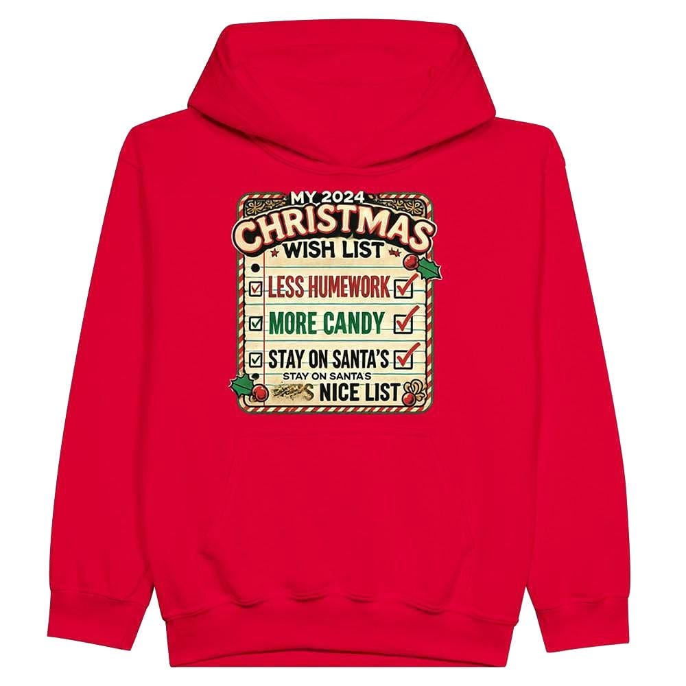 Santa Nice List Hoodie - Cozy Holiday Sweatshirt - Eco-Friendly Gift for Christmas