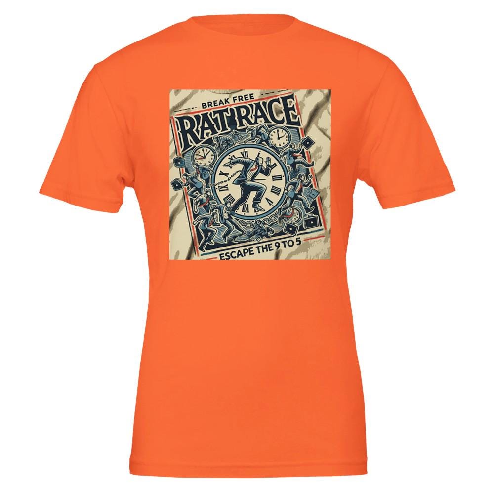 ESCAPE  RAT RACE Premium  T-shirt | Bella + Canvas 3001