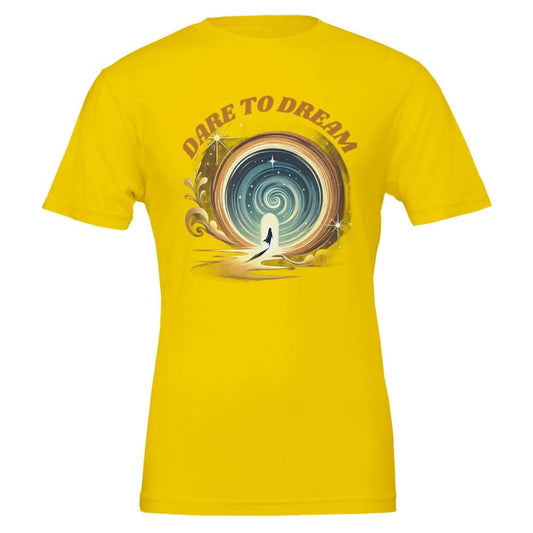 DARE TO DREAM Premium Ladies Crewneck T-shirt | Bella + Canvas 3001