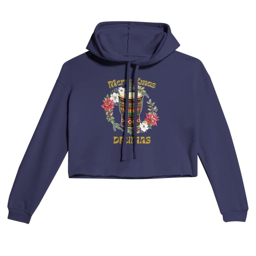 DRUMAS Cropped Hoodie - Chic Raw Hem, Cozy & Stylish Women's Hooded Sweatshirt