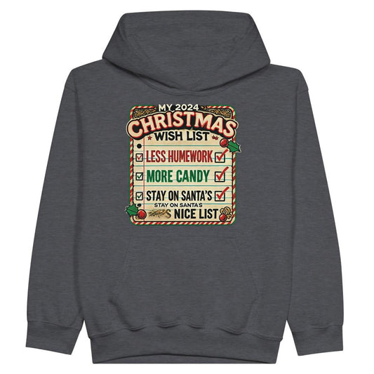 Santa Nice List Hoodie - Cozy Holiday Sweatshirt - Eco-Friendly Gift for Christmas