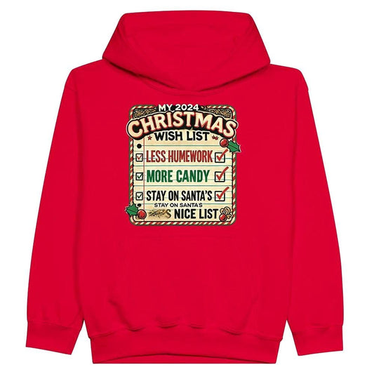 Santa Nice List Hoodie - Cozy Holiday Sweatshirt - Eco-Friendly Gift for Christmas